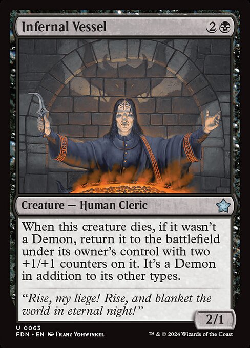 MTG Infernal Vessel FDN 063 Regular Foil