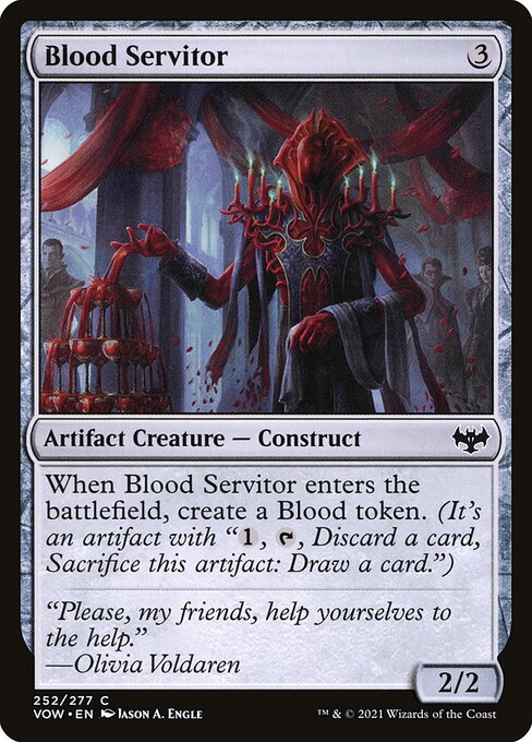 MTG Blood Servitor VOW 252 Standard Foil front