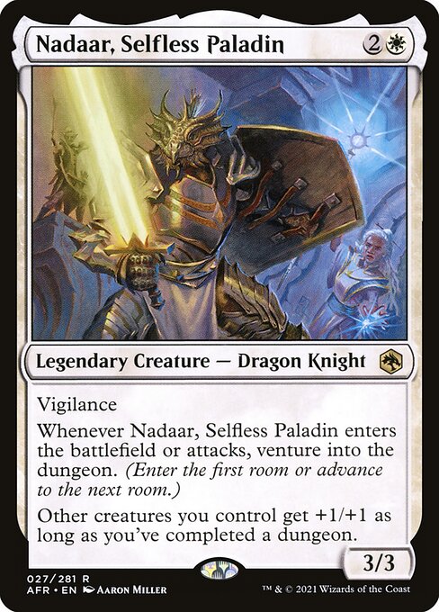 MTG Nadaar, Selfless Paladin AFR 027 Regular Nonfoil