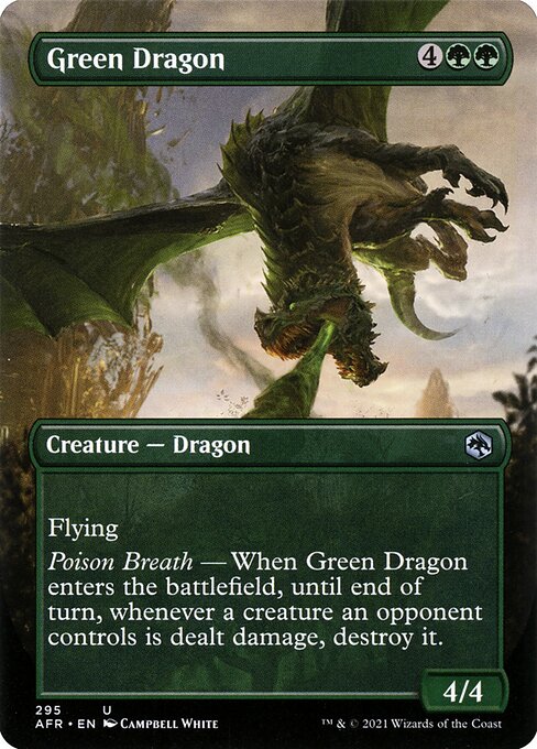 MTG Green Dragon AFR 295 Borderless Nonfoil