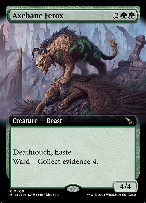 MTG Axebane Ferox MKM 409 Extended Art Foil