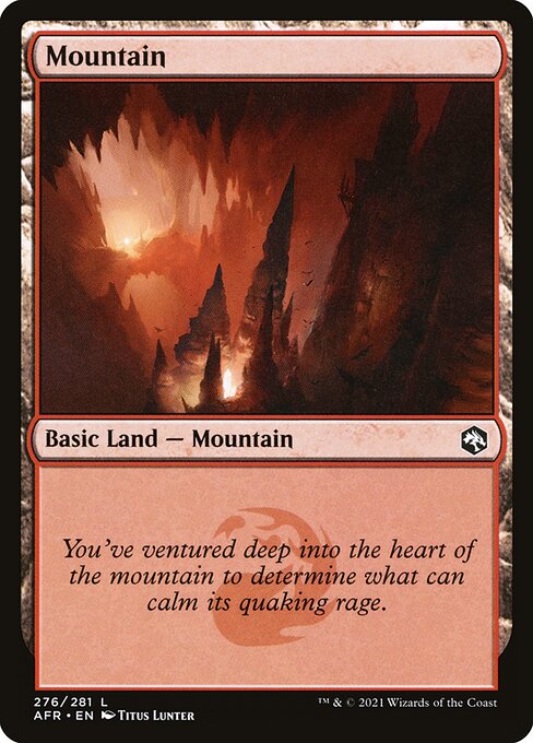MTG Mountain AFR 276 Regular Foil