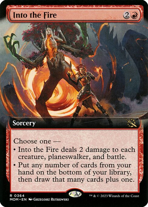 MTG Into the Fire MOM 364 Extended Art Foil