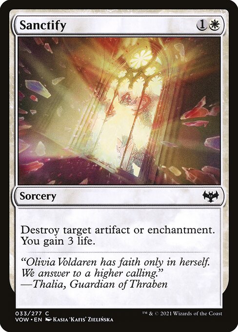 MTG Sanctify VOW 033 Standard Nonfoil front