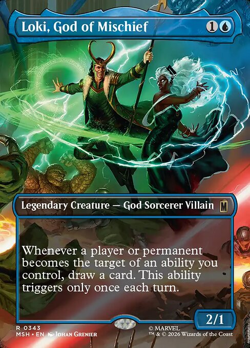 MTG Loki, God of Mischief MSH 343 Borderless Scene Nonfoil