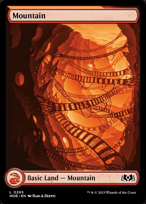 MTG Mountain WOE 265 Regular Foil