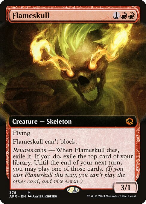 MTG Flameskull AFR 378 Extended Art Foil
