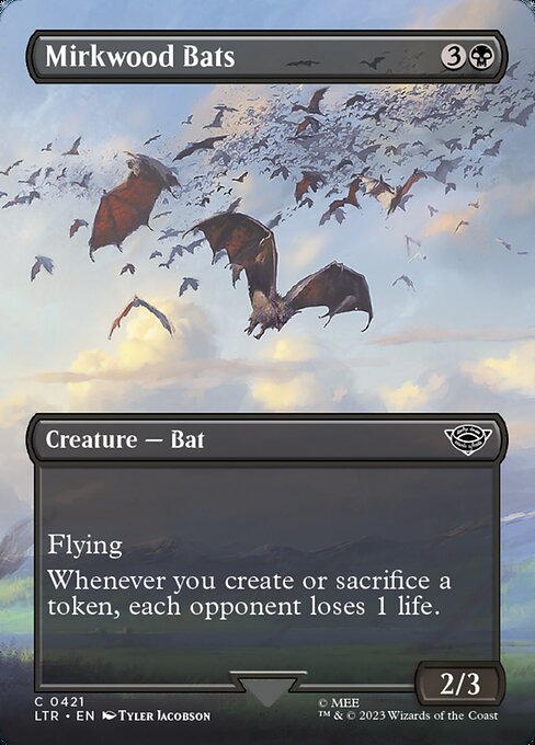 MTG Mirkwood Bats LTR 421 Borderless Foil