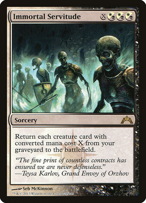 MTG Immortal Servitude GTC 220 Regular Foil