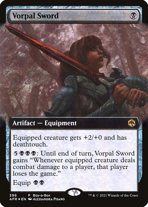 MTG Vorpal Sword AFR 396 Buy a Box Foil