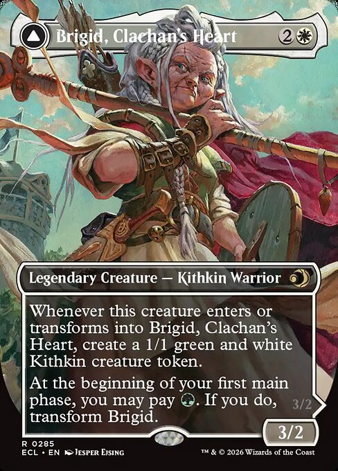 MTG Brigid, Clachan's Heart // Brigid, Doun's Mind ECL 285 Showcase Ring Foil