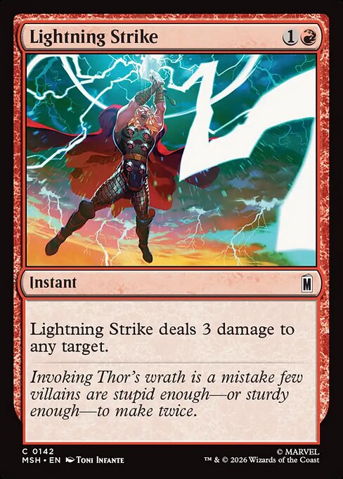 MTG Lightning Strike MSH 142 Regular Foil