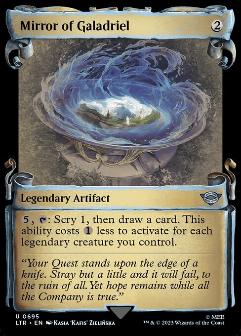 MTG Mirror of Galadriel LTR 695 Showcase Scrolls of Middle-earth Silver Foil