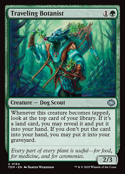 MTG Traveling Botanist TDM 164 Regular Foil