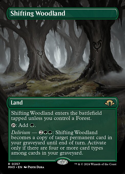 MTG Shifting Woodland MH3 357 Borderless Land Nonfoil