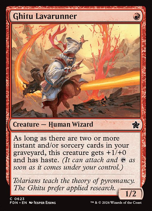 MTG Ghitu Lavarunner FDN 623 Starter Collection Nonfoil