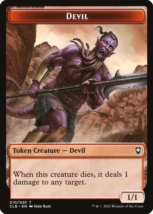 MTG Devil Token CLB 010 Token Foil