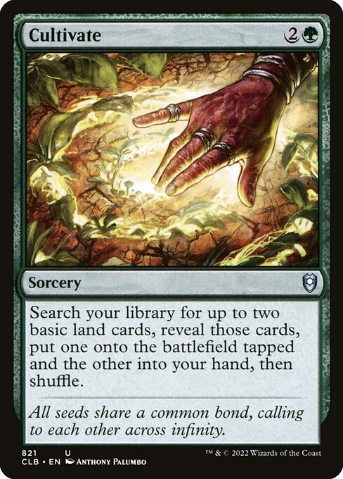 MTG Cultivate CLB 821 Commander Deck Nonfoil