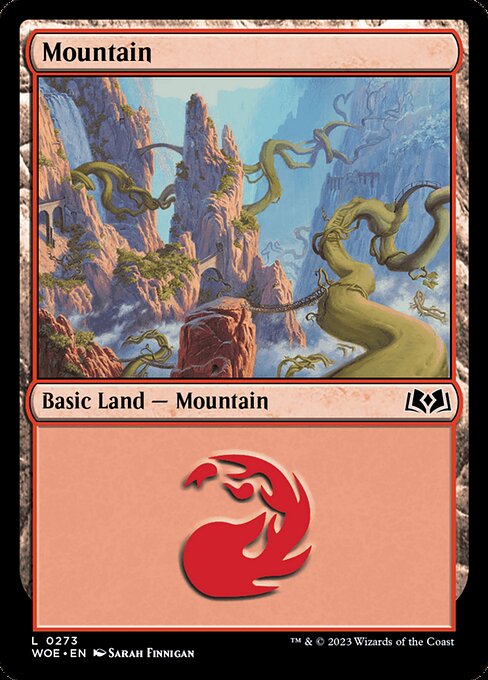 MTG Mountain WOE 273 Regular Foil