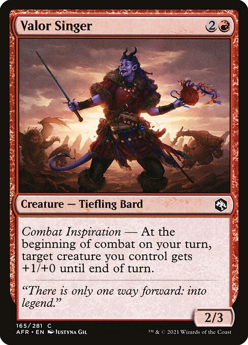 MTG Valor Singer AFR 165 Regular Foil