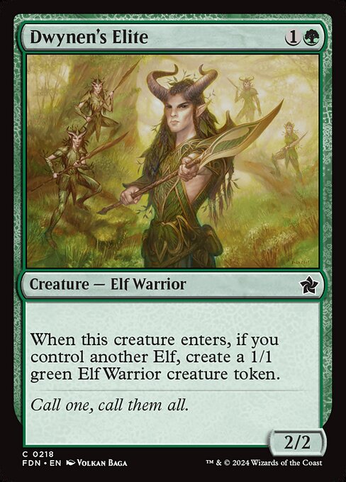 MTG Dwynen's Elite FDN 218 Regular Foil
