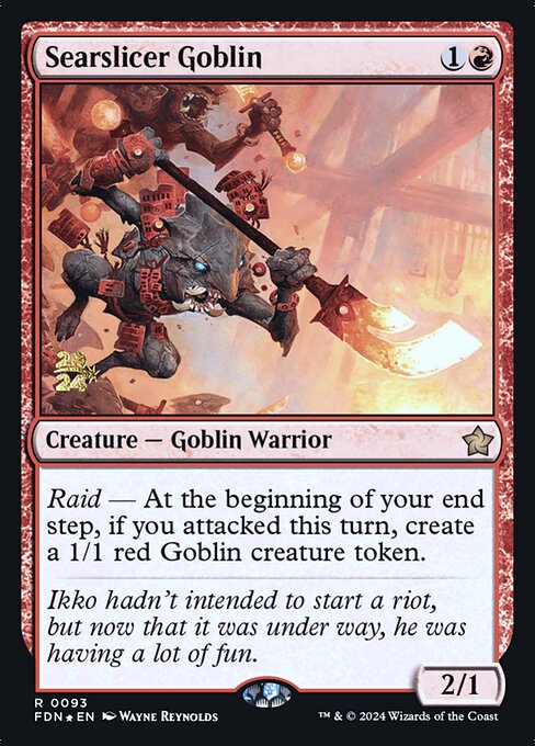MTG Searslicer Goblin PFDN 093s Prerelease Foil