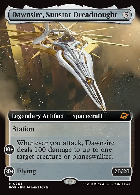MTG Dawnsire, Sunstar Dreadnought EOE 351 Extended Art Nonfoil