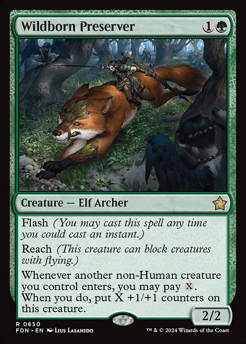 MTG Wildborn Preserver FDN 650 Starter Collection Nonfoil