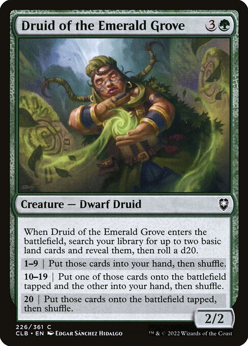 MTG Druid of the Emerald Grove CLB 226 Regular Foil