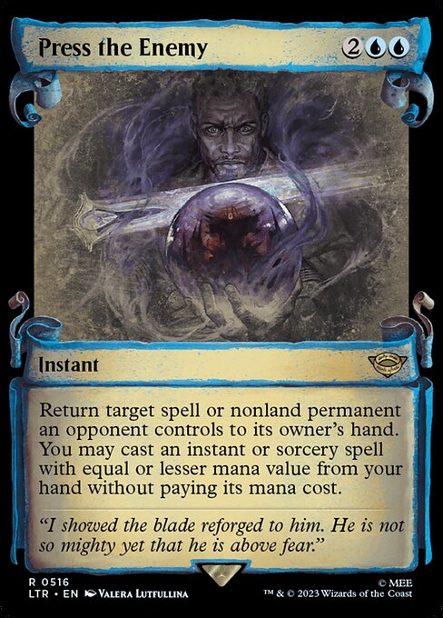 MTG Press the Enemy LTR 516 Showcase Scrolls of Middle-earth Nonfoil