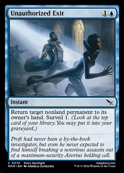 MTG Unauthorized Exit MKM 074 Regular Foil