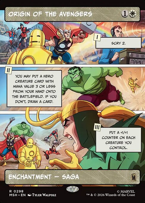 MTG Origin of the Avengers MSH 298 Showcase Panel Foil