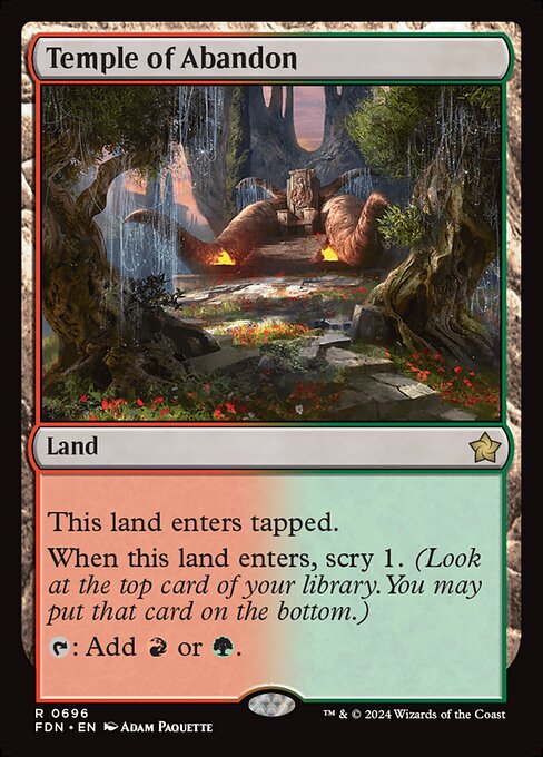 MTG Temple of Abandon FDN 696 Starter Collection Nonfoil