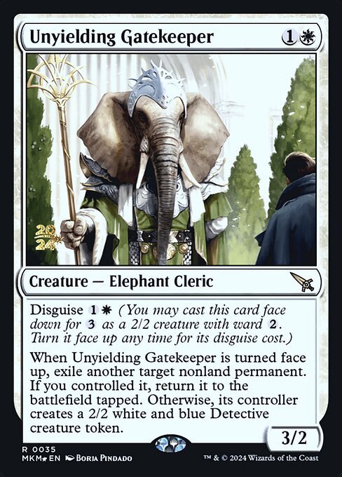 MTG Unyielding Gatekeeper PMKM 035s Prerelease Foil