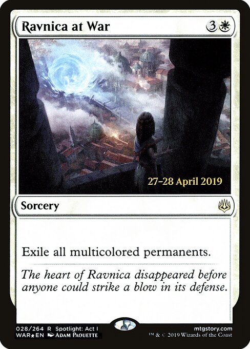 MTG Ravnica at War PWAR 028S Prerelease Promo Foil front