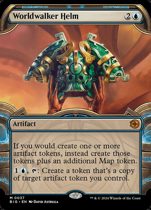 MTG Worldwalker Helm BIG 037 Showcase Vault Frame Foil