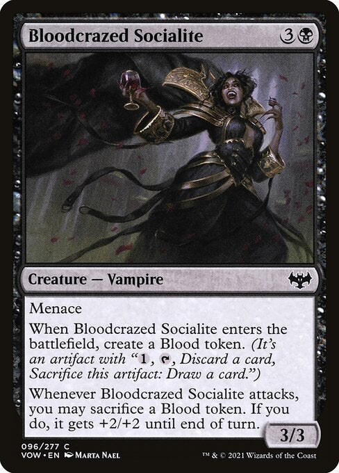 MTG Bloodcrazed Socialite VOW 096 Standard Nonfoil front