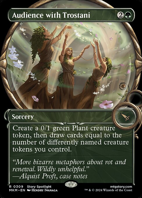 MTG Audience with Trostani MKM 309 Showcase Magnified Foil