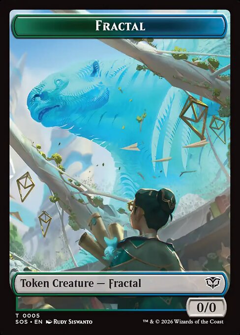 MTG Fractal Token SOS 005 Token Foil