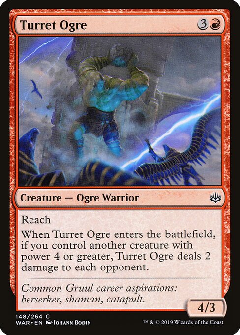 MTG Turret Ogre WAR 148 Standard Foil front