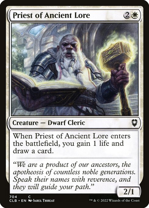 MTG Priest of Ancient Lore CLB 704 Commander Deck Nonfoil
