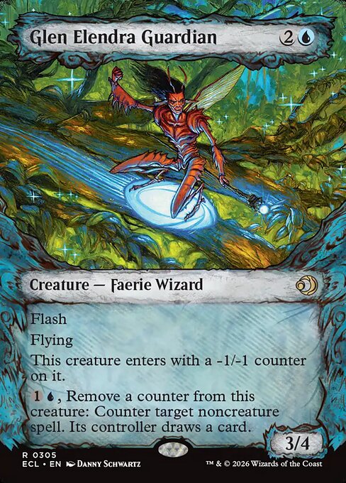 MTG Glen Elendra Guardian ECL 305 Borderless Foil