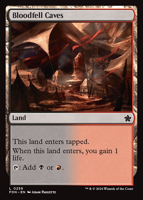 MTG Bloodfell Caves FDN 259 Regular Foil