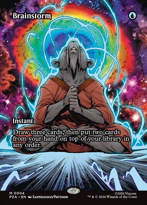 MTG Brainstorm PZA 004 Borderless Source Material Nonfoil