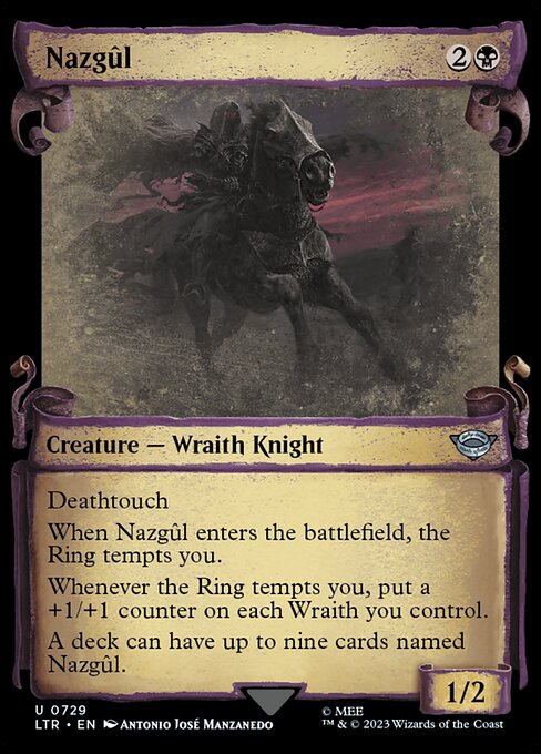 MTG Nazgûl LTR 729 Showcase Scrolls of Middle-earth Silver Foil