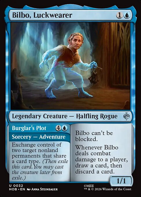MTG Bilbo, Luckwearer // Burglar's Plot HOB 032 Regular Nonfoil