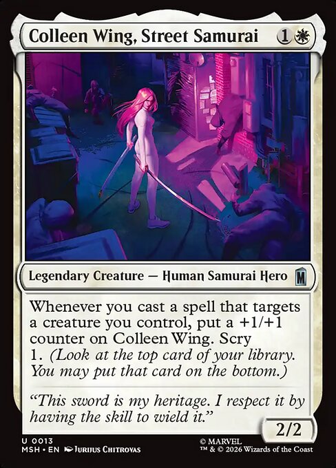 MTG Colleen Wing, Street Samurai MSH 013 Regular Nonfoil