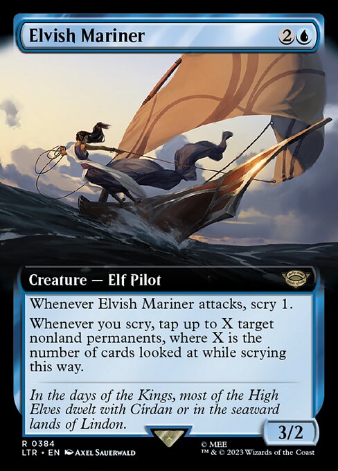 MTG Elvish Mariner LTR 384 Extended Art Nonfoil