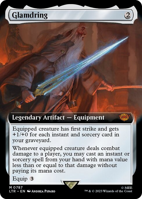 MTG Glamdring LTR 787 Extended Art Surge Foil