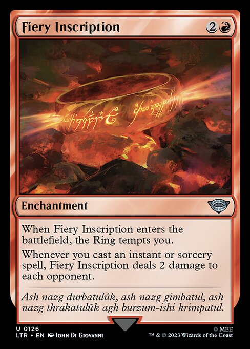 MTG Fiery Inscription LTR 126 Regular Foil